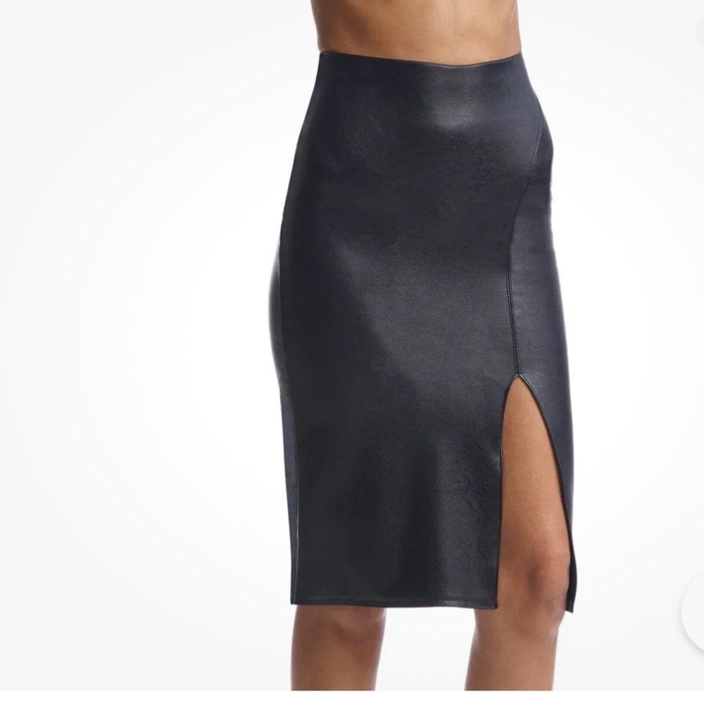Commando Faux leather side slit skirt sz XL - Picture 3 of 11